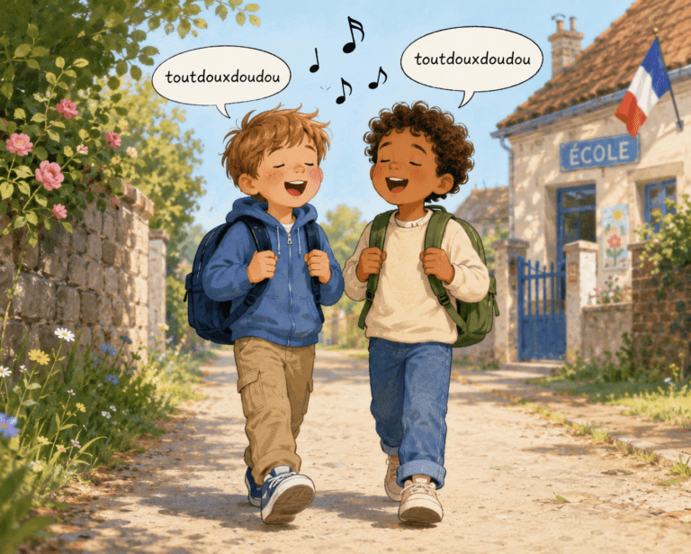 écoliers ayant appris toutdouxdoudou