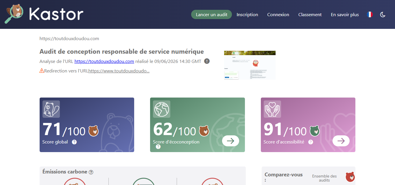 accessibilité audit Kastor green